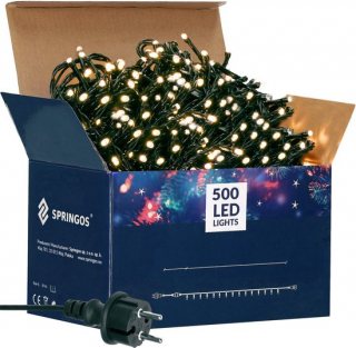 Springos Kerstverlichting | 30 m | 500 LED | Warm Wit
