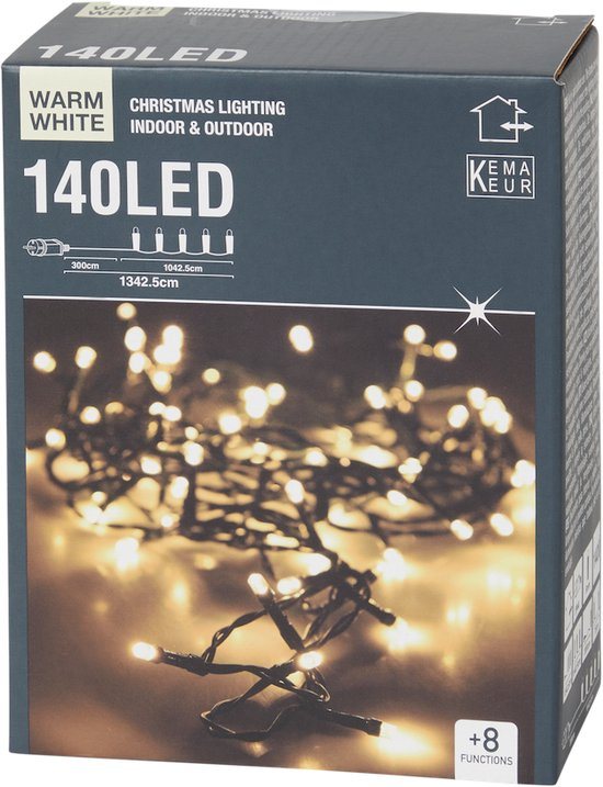Kema Keur - Kerstverlichting - Regular 140 ledlampjes - 10 + 3 meter