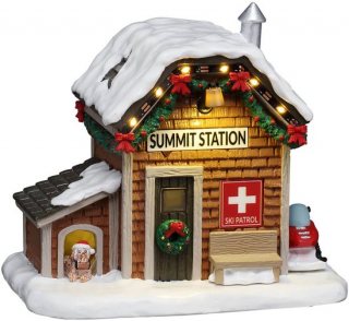 Lemax - Ski Patrol Summit Station - Met Licht