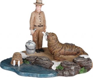 Luville - Feeding time walruses - l11xb8,5xh7,5cm - Kersthuisjes & Kerstdorpen