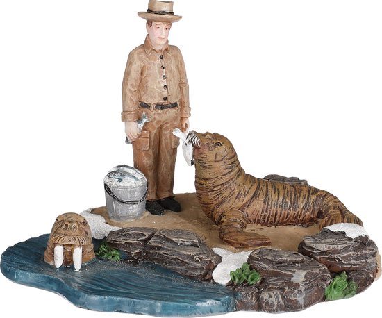Luville - Feeding time walruses - l11xb8,5xh7,5cm - Kersthuisjes & Kerstdorpen