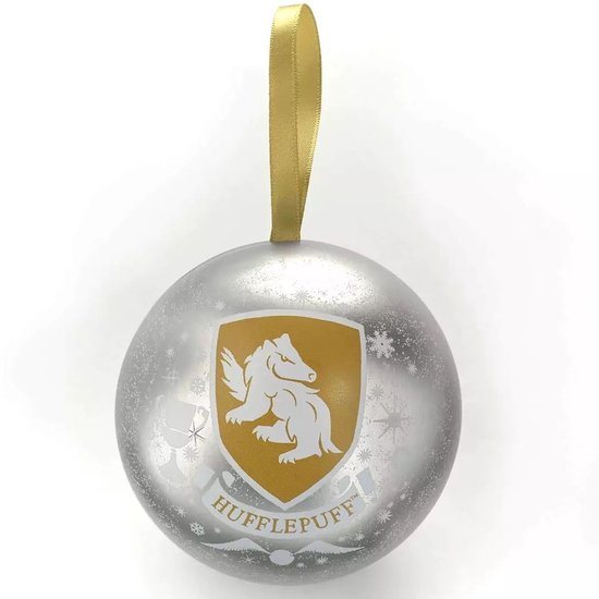 The Carat Shop - Harry Potter Huffelpuf Kerstbal - Cadeaubal met Ketting