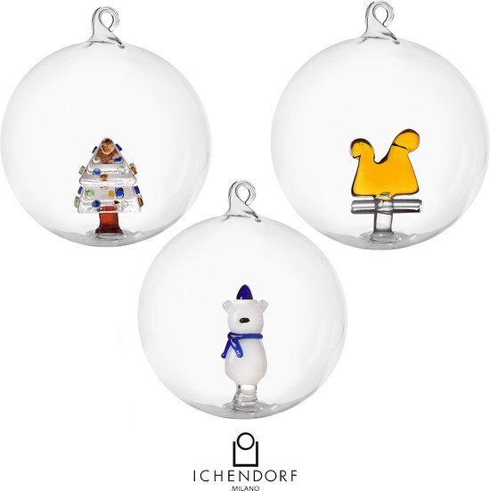 Ichendorf Cumini XMas Crew Glazen kerstballen N0 3 - set van 3