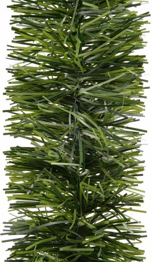 Decoris Kerstslinger-guirlande - groen - glanzend lametta - 270 cm
