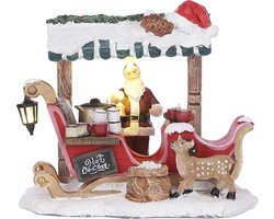 LuVille Kerstdorp Miniatuur Santa's Hot Cacao - L13 x B9 x H11 cm