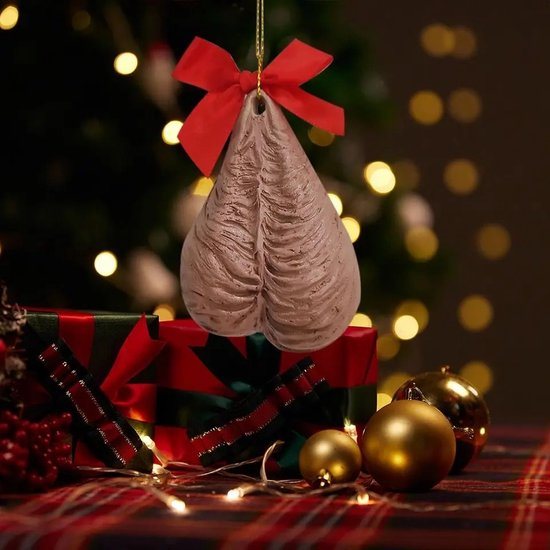 Kerstballen - Kerstbal - Kerstbal Balzak - Kerstbal Ballen - Grappige Kerstballen - Balzak met Strik