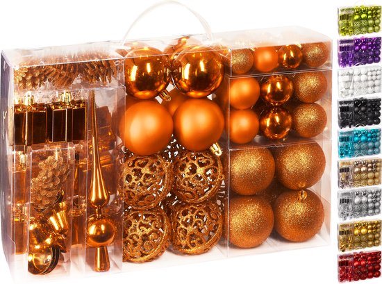 Kerstballen set  | Koperkleuring - Burbaker