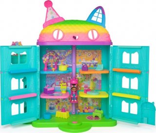 Gabby's Poppenhuis - Feest Poppenhuis - +60cm hoog - vanaf 3 jaar - met speelfiguren poppenhuismeubels en 6 geluidseffecten