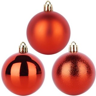 Vilde Elegant - Kerstballen - Onbreekbaar - Rood - Set van 9