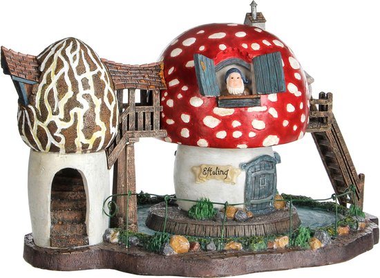 Luville Efteling Miniatuur Kabouterhuis - L29 x B19 x H18 cm