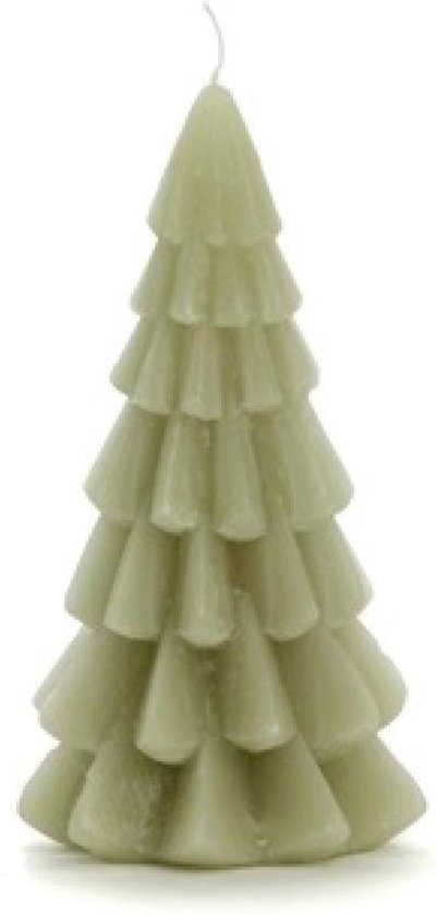 Rustik Lys Kaars - Kerstboom - Eucalyptus - Klein - 6.3x12cm