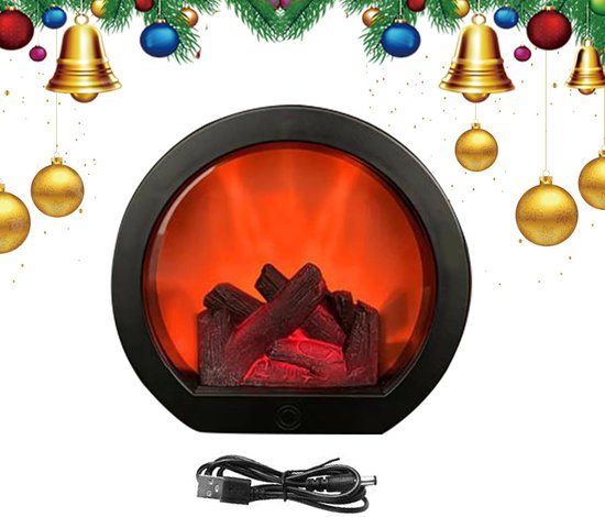Led Sfeerhaard - Sfeerhaard - Mini Open Haard Lantaarn - open haard - verlichting - open haard - sfeerverlichting - Gesimuleerde houtskoolhaardverlichting - Decoratie voor binnentuin - Sfeervolle kerstverlichting - Sfeervolle Halloween-verlichting
