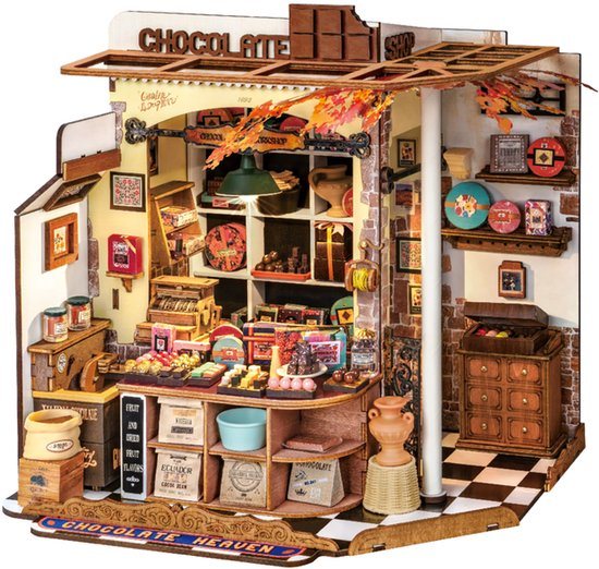 Robotime Rolife Henry's Chocolate - DG174 - Miniatuur - Knutselen - Bouwpakket - Creatief - Modelbouw