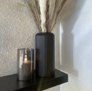Luxe Zwarte Vaas - Moderne vaas - Kunststof - Moderne stijl - Huisdecoratie - Chique - Klassieke stijl - C2.2