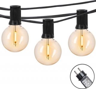 Lichtsnoer buiten - Filament - 25 LED Bollen - 10 meter - Tuinverlichting - Partyverlichting - Lampjes slinger - Lichtslinger - Feestverlichting - Partylights