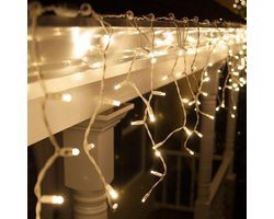 Groenovatie LED IJspegelverlichting - Kerst - 10 Meter - 400 Lampjes - IP44 - Doorkoppelbaar - Warm Wit